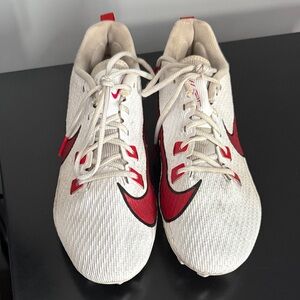 Nike Red and White Vapor Football Cleats